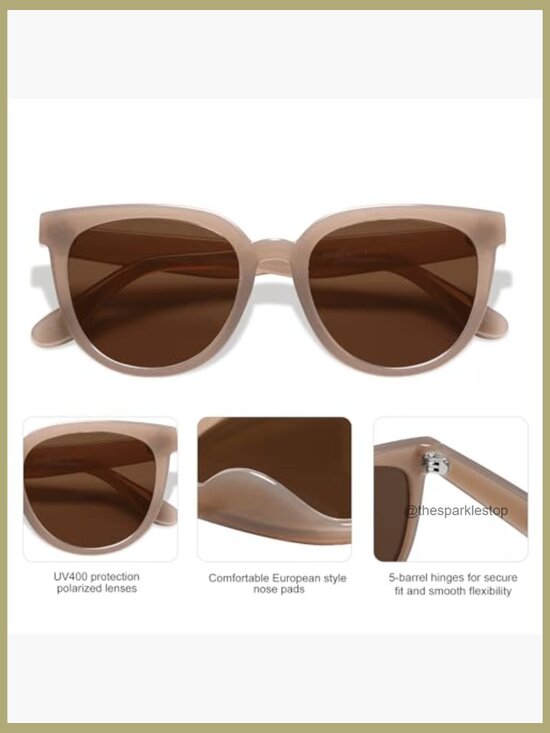 Cat Eye Polarized Sunglasses with UV400 Protection Plastic Frames main image 4